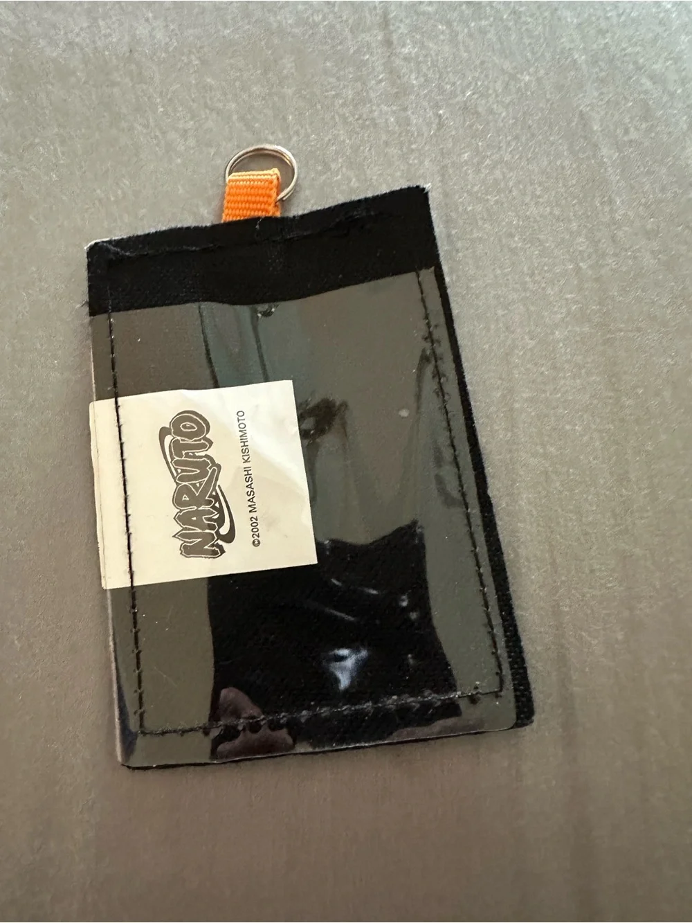 Naruto Themed Fabric Card Holder with Orange Accent